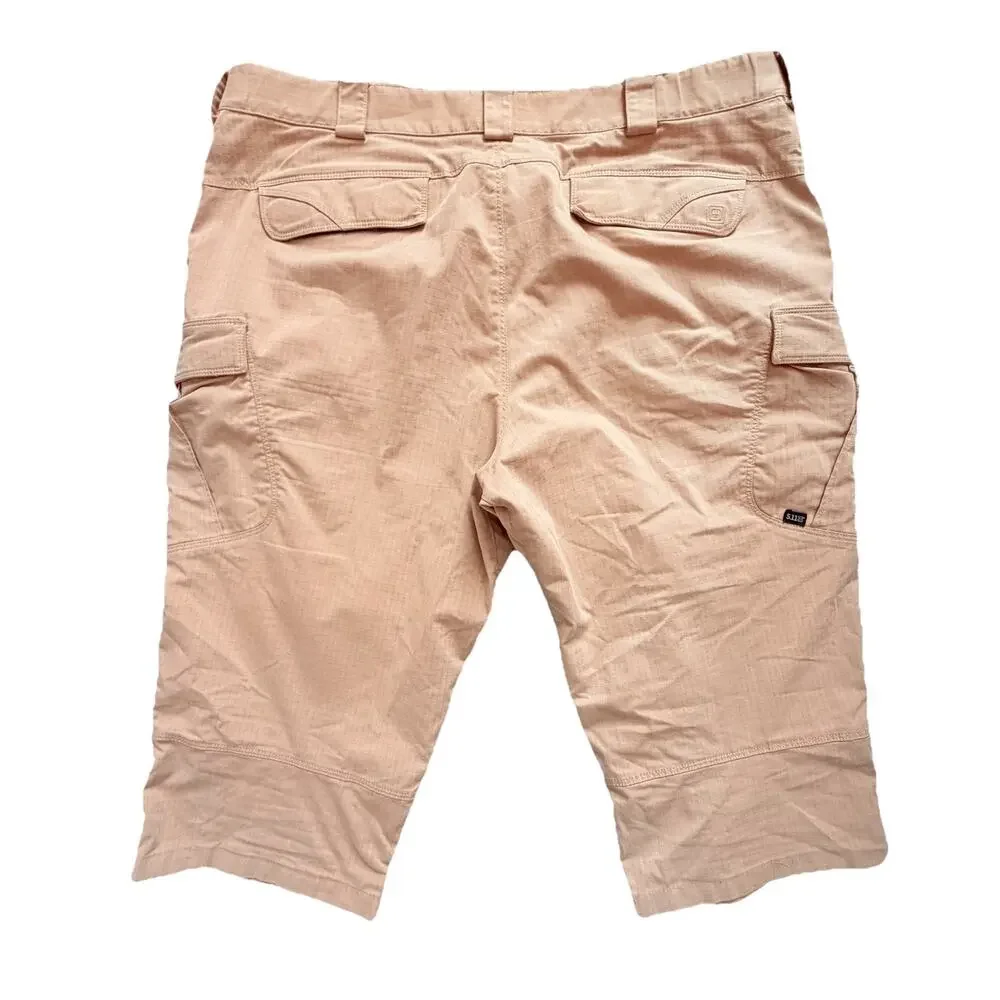 5.11 Tactical Series Mens Khacki Bermuda Shorts Long 40 Inseam 18